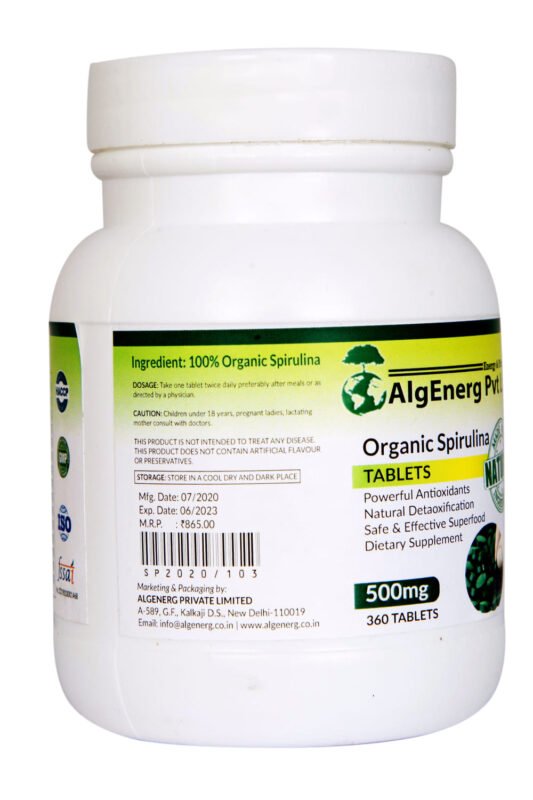 Spirulina and Moringa Extract Capsules Superfood- Natural Greens Multivitamin